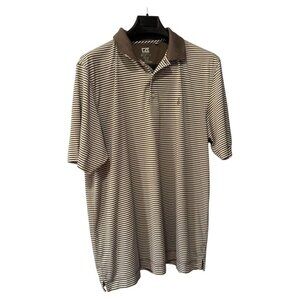 Cutter & Buck Polo Shirt Mens XXL Tall‎ DryTec Golf Striped